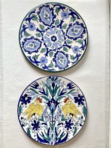 Paire d'assiettes décoratives en céramique de Nabeul, années 1960-1970
