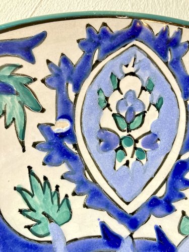 Paire d'assiettes décoratives en céramique de Nabeul, années 1960-1970