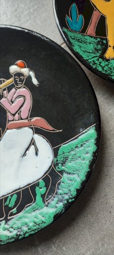 Paire d'assiettes murales vintage Nabeul (Années 50/60)