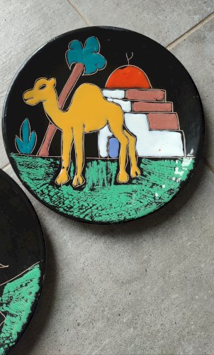 Paire d'assiettes murales vintage Nabeul (Années 50/60)