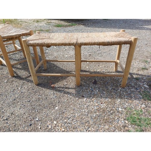 Paire de Bancs Paillés