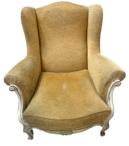 Paire de bérgères a oreilles de style Louis XV en hetre patiné XX siècle