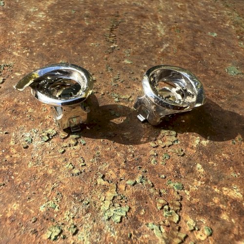 Paire de boucles d’oreilles circa 1950/1960 argent massif / Marcassites Vintage