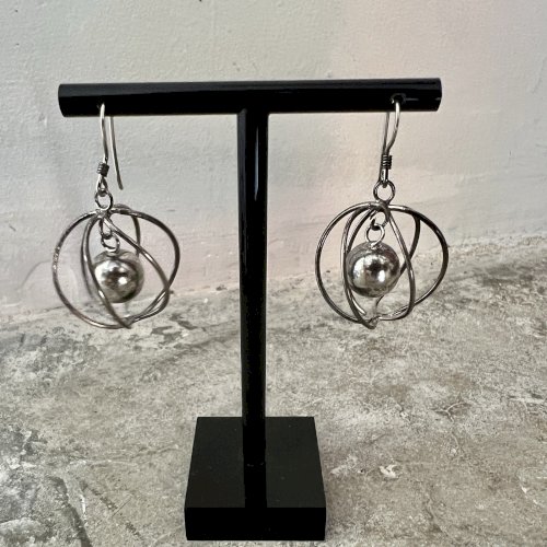 Paire de boucles d’oreilles pampilles perles argent massif 925 poinçonnés vintag