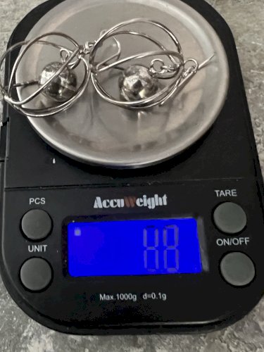 Paire de boucles d’oreilles pampilles perles argent massif 925 poinçonnés vintag