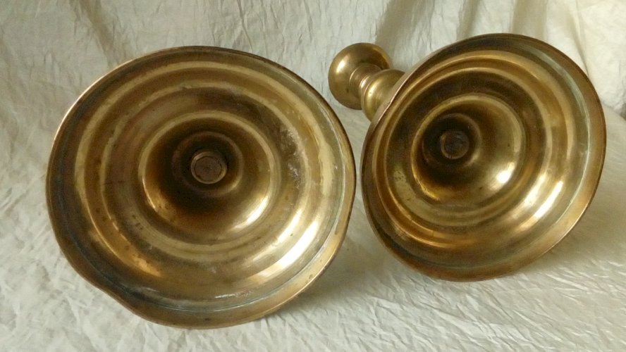 PAIRE DE BOUGEOIR CHANDELIER EN CUIVRE FIN 19 ÈME *