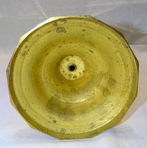 -PAIRE de BOUGEOIRS BAROQUE XXe BRONZE ou LAITON déco BOUGIE COLLECTION     D