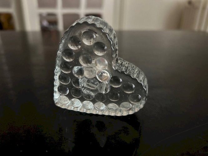 paire de bougeoirs coeur 1960