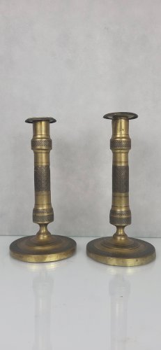 Paire de bougeoirs Empire