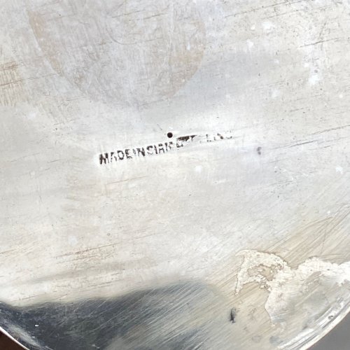 Paire de bougeoirs en argent Thaïlande riche décor M3770