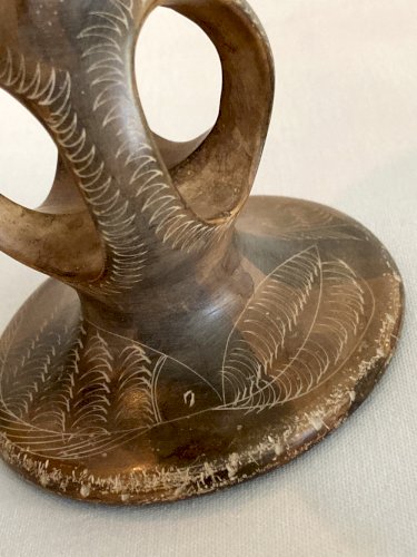 Paire de bougeoirs en stéatite, Kenya