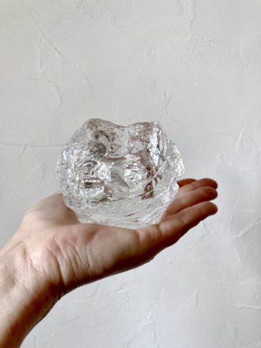 Paire de bougeoirs « Snowball » – Ann Wolff pour Kosta Boda, Suède (1973)