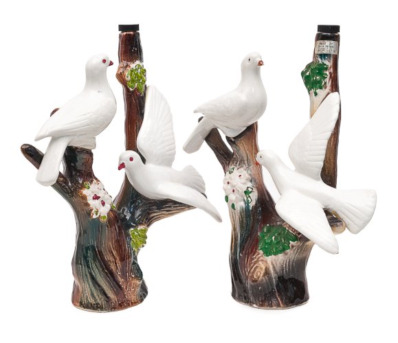 Paire de bouteilles à liqueur Garnier