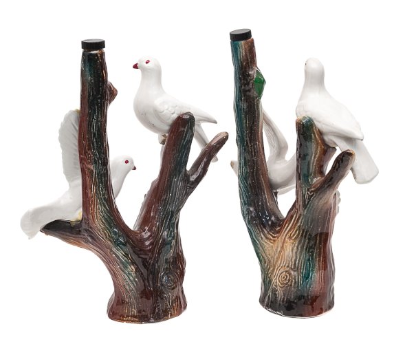 Paire de bouteilles à liqueur Garnier