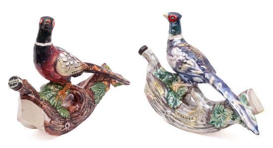 Pair of liqueur bottles by Garnier