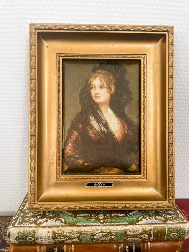 Paire de cadres, peinture sur soie