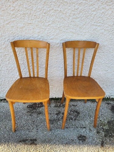 PAIRE DE  CHAISES BISTROT MONOIBLOC