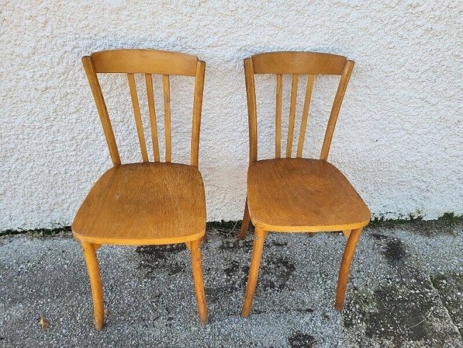 PAIRE DE  CHAISES BISTROT MONOIBLOC