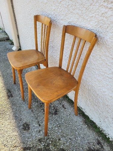 PAIRE DE  CHAISES BISTROT MONOIBLOC