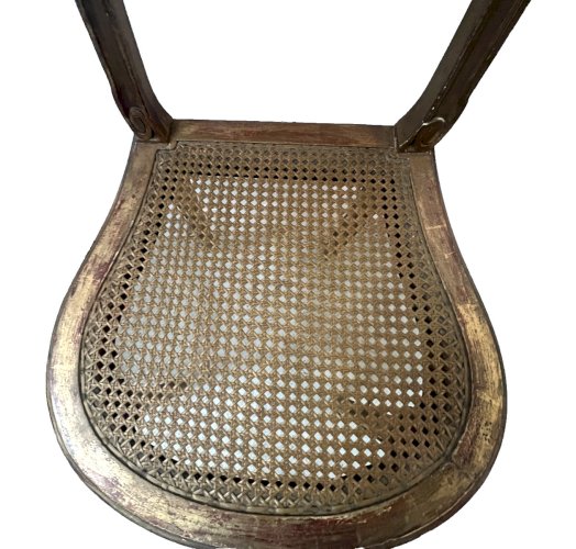 Paire de chaises de style Louis XVI en bois doré XX siècle