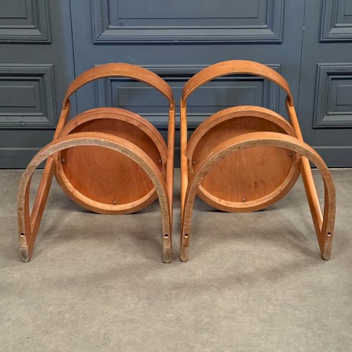Paire de chaises design Alpha pour Baumann 1970 L9052