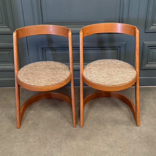 Paire de chaises design Alpha pour Baumann 1970 L9052