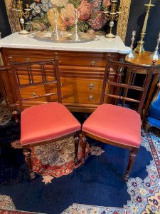 Pair of rosewood chairs, 19th century Napoleon III
