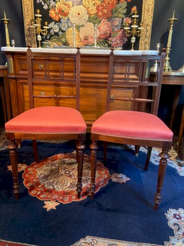 Paire de chaises en palissandre XIXe Napoléon III