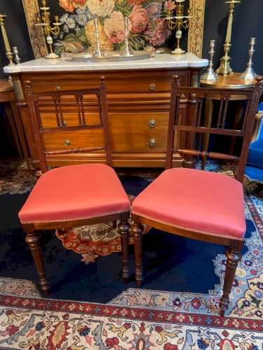 Paire de chaises en palissandre XIXe Napoléon III