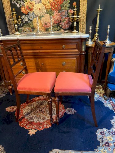 Paire de chaises en palissandre XIXe Napoléon III