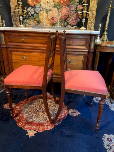 Paire de chaises en palissandre XIXe Napoléon III