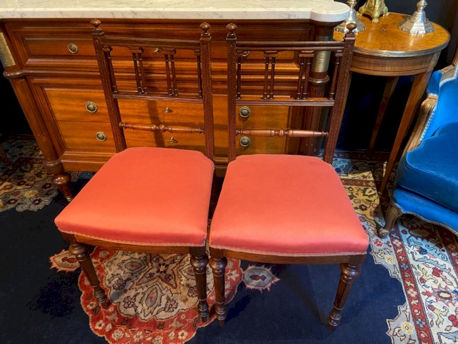 Paire de chaises en palissandre XIXe Napoléon III