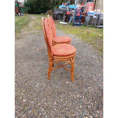 Paire de Chaises en Rotin Vintage
