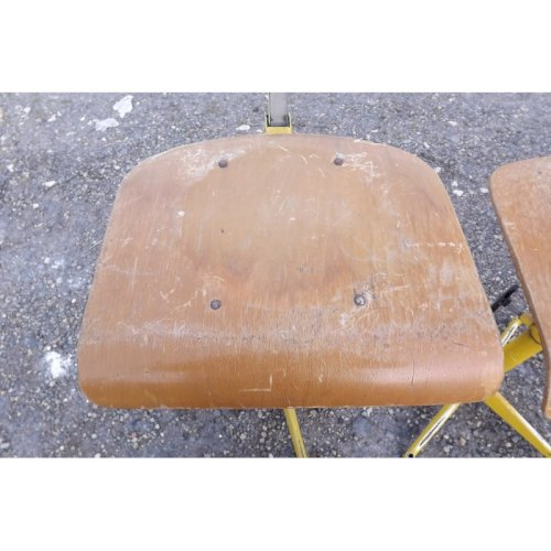 Paire de Chaises industrielles Fer et Bois