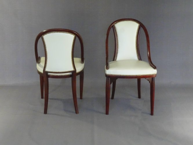 Paire de chaises Otto Prutscher pour Thonet N°A 845, vers 1930 .