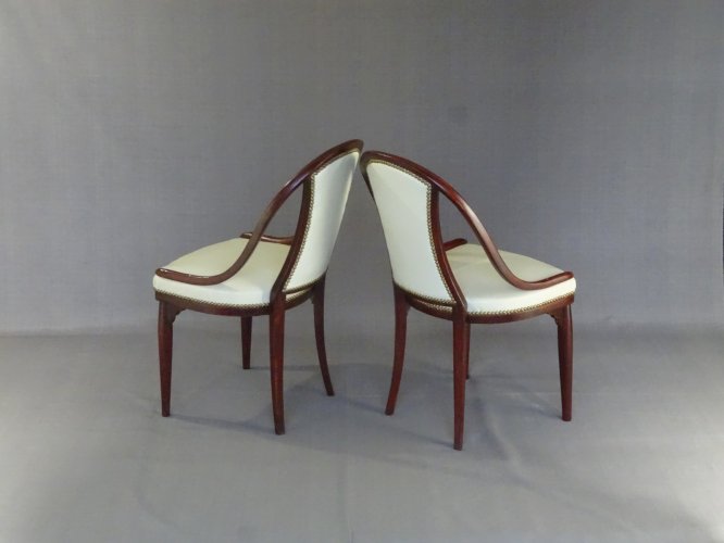 Paire de chaises Otto Prutscher pour Thonet N°A 845, vers 1930 .