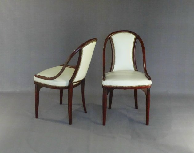 Paire de chaises Otto Prutscher pour Thonet N°A 845, vers 1930 .