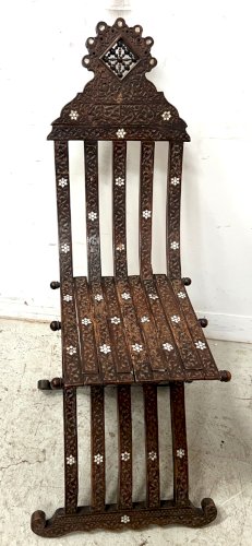 Paire de chaises pliantes de style Syrien XX siècle