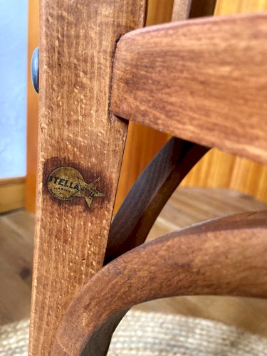 Paire de chaises vintage Stella – bois, années 1950