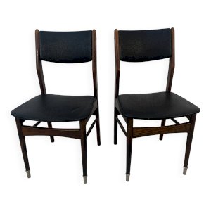 Paire de chaises vintage style scandinave années 60