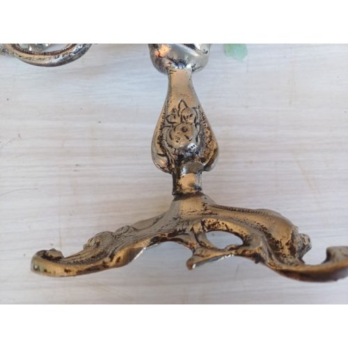 Paire de Chandeliers Métal Argenté