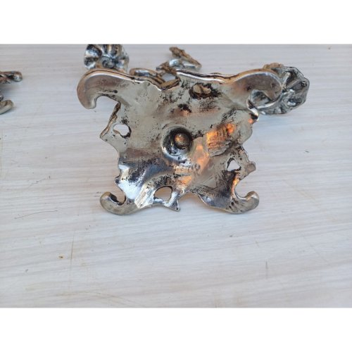 Paire de Chandeliers Métal Argenté