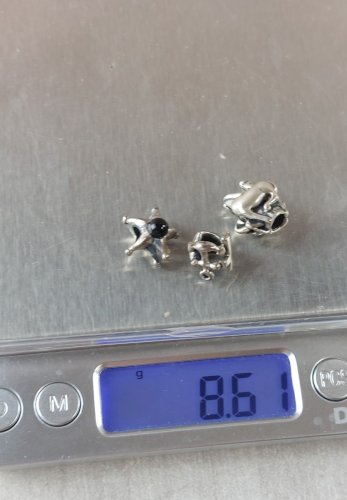 Paire de charms, chevaux + foi + capricorne, Trollbeads  , en argent massif ^