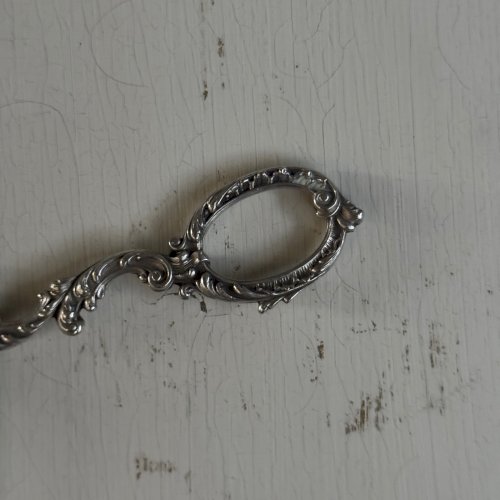 Paire de ciseaux à raisin en argent fin XIXe M3626