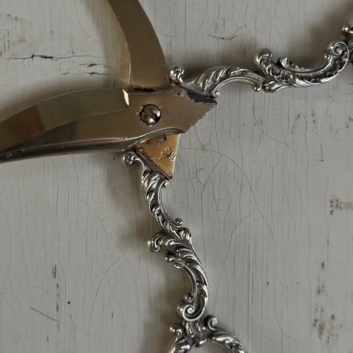 Paire de ciseaux à raisin en argent fin XIXe M3626