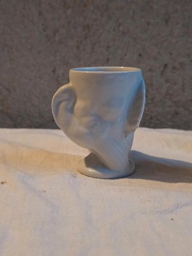 paire de coquetier porcelaine en forme de dindon en bon etat