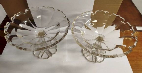 Pair of Antique CRYSTAL Cups Centerpiece VB2 19/12