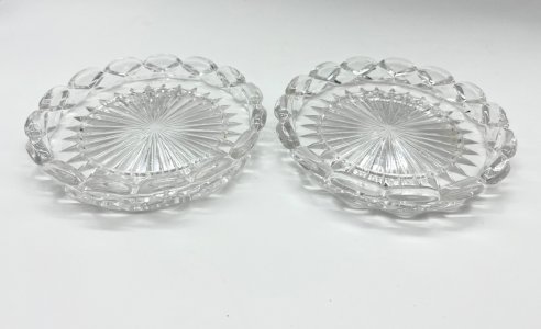 Pair of crystal bowls signed Baccarat 13 cm – Crystal dishes signed