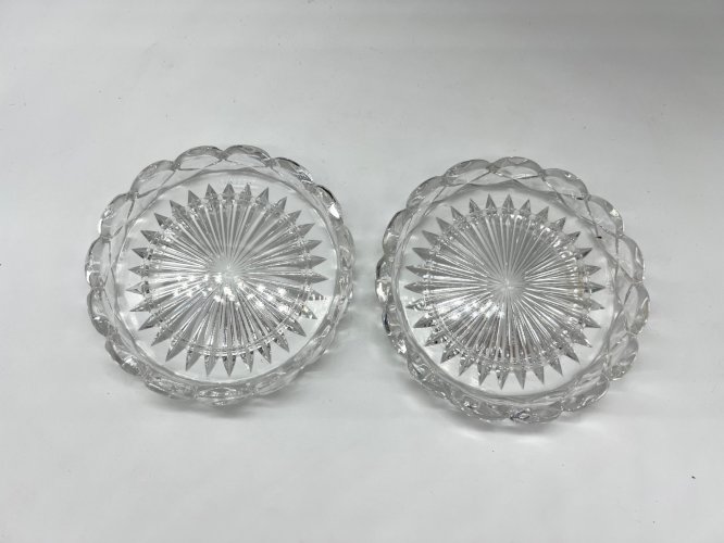 Paire de coupelles en cristal signé Baccarat 13 cm – Crystal dishes signed
