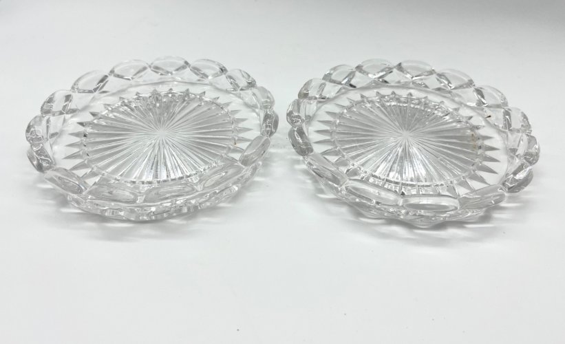 Paire de coupelles en cristal signé Baccarat 13 cm – Crystal dishes signed